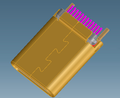 USB C TYPE 夹板式3.0-冲压壳